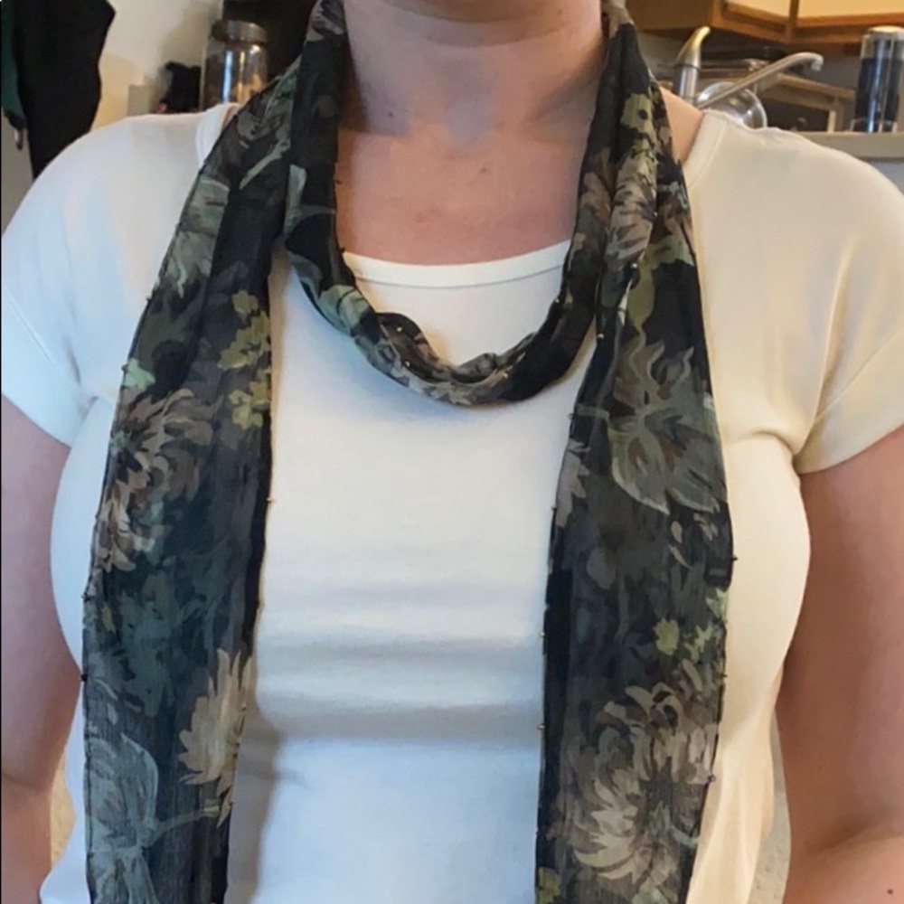 Anthropologie Ebony Skinny Scarf